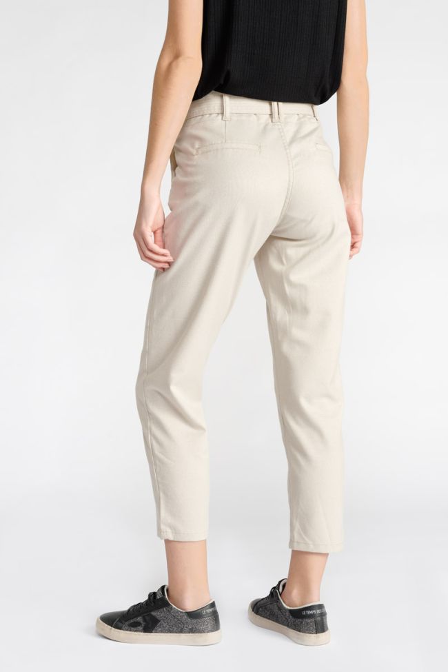 Pantalon taille haute Serena écru