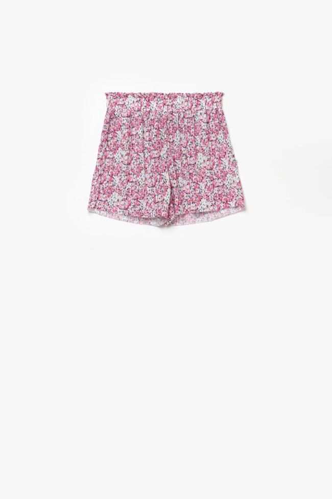 Short Roezgi à motif floral rose