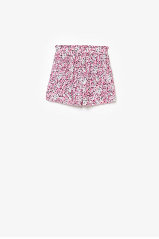 Short Roezgi à motif floral rose