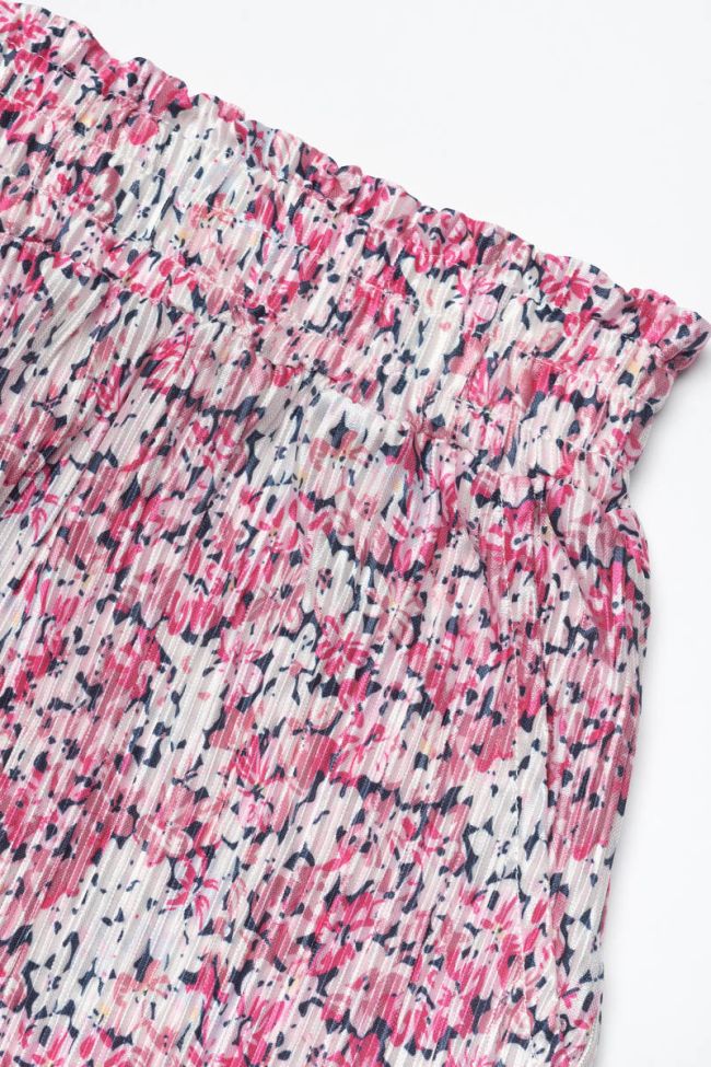Short Roezgi à motif floral rose