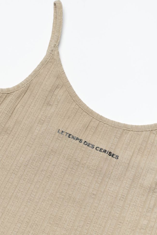 Ensemble Santagi crop top et short beige