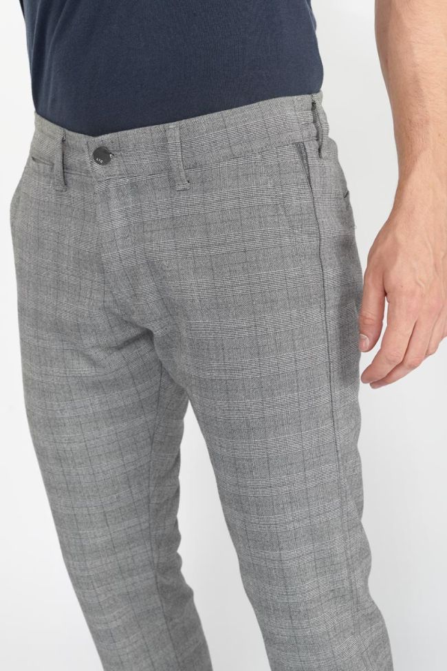 Pantalon Skien à carreaux gris