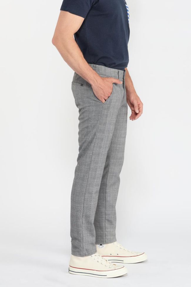 Pantalon Skien à carreaux gris