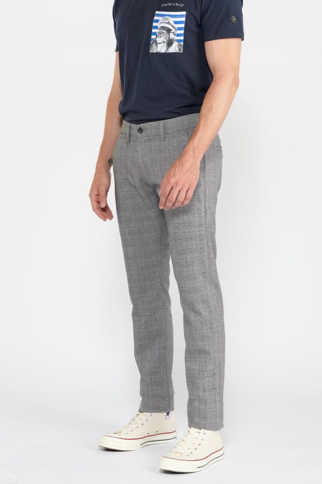Pantalon Skien à carreaux gris