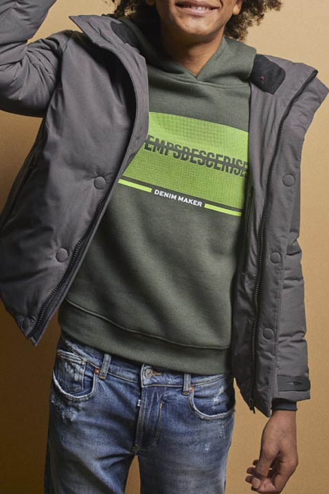 Sweat à capuche Murabo kaki vert