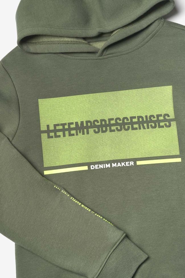 Sweat à capuche Murabo kaki vert