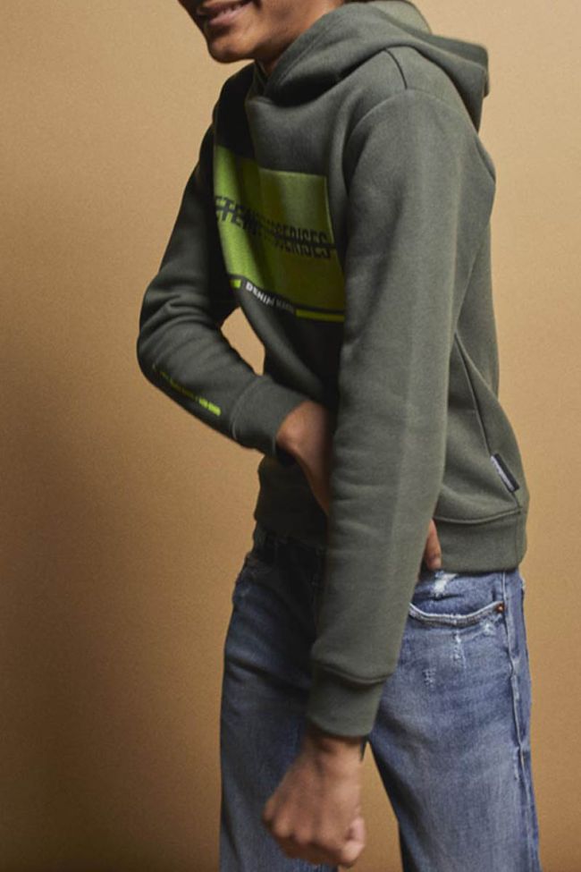 Sweat à capuche Murabo kaki vert