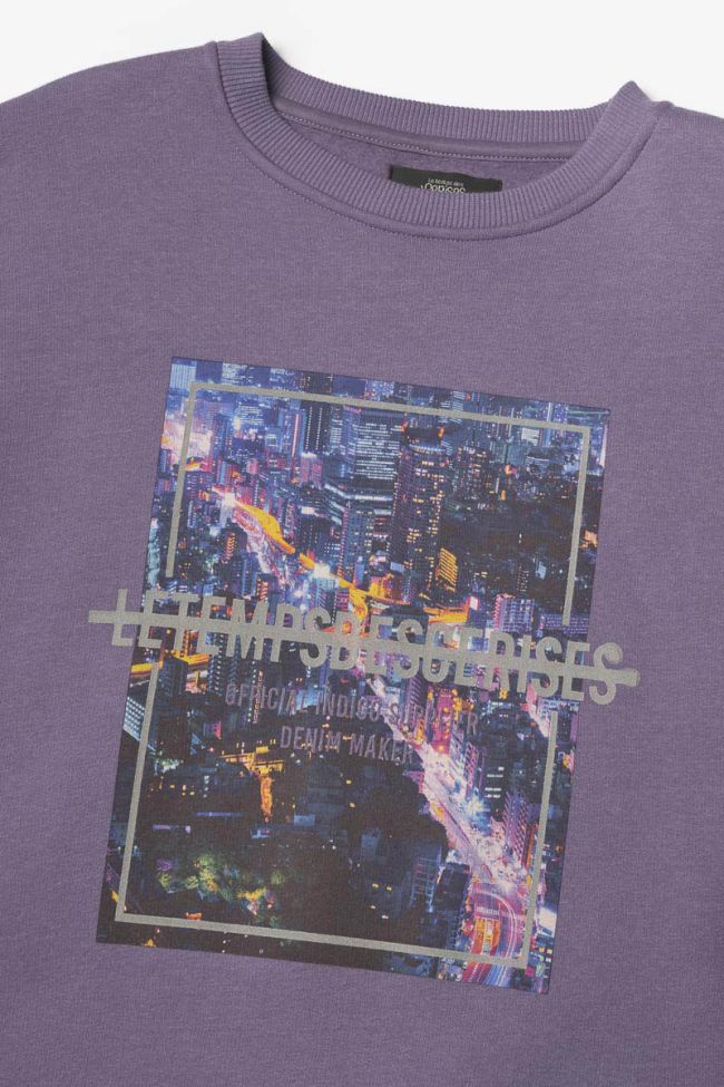 Sweat Nakabo violet imprimé