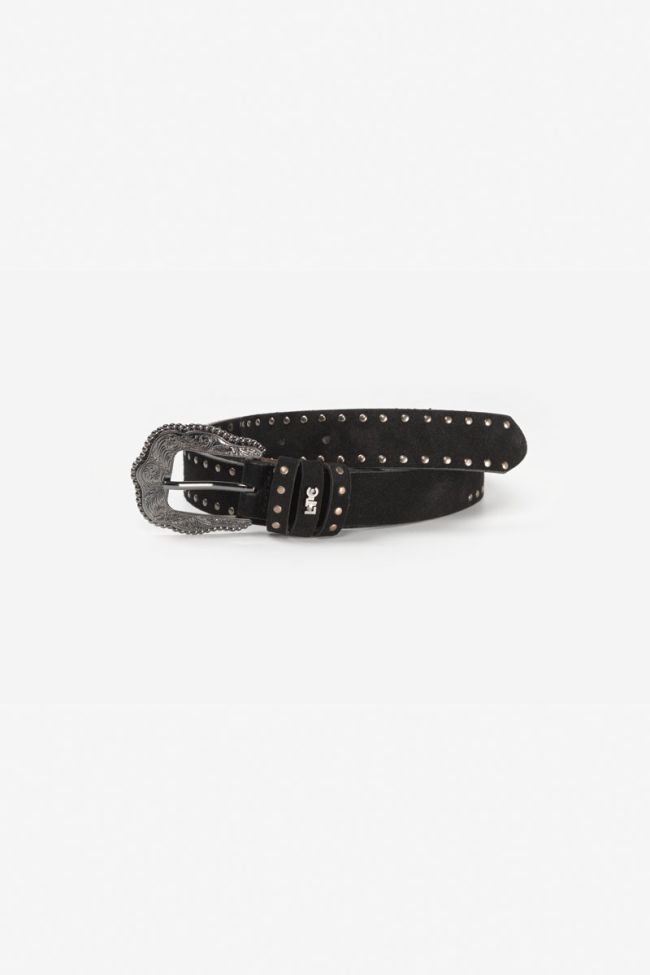 Ceinture Bass en cuir noir