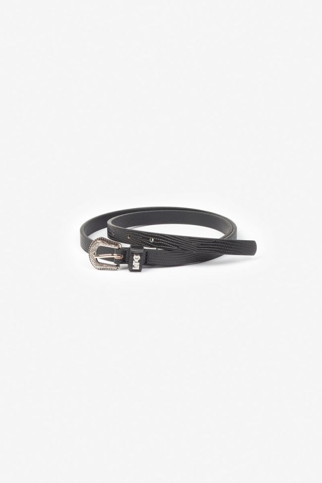 Ceinture Miniwest noire à motif croco
