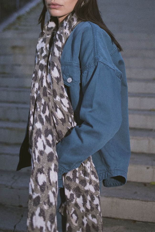 Echarpe Albula léopard kaki