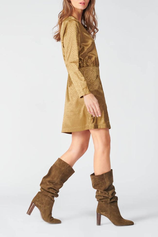 Robe Baz en jacquard doré