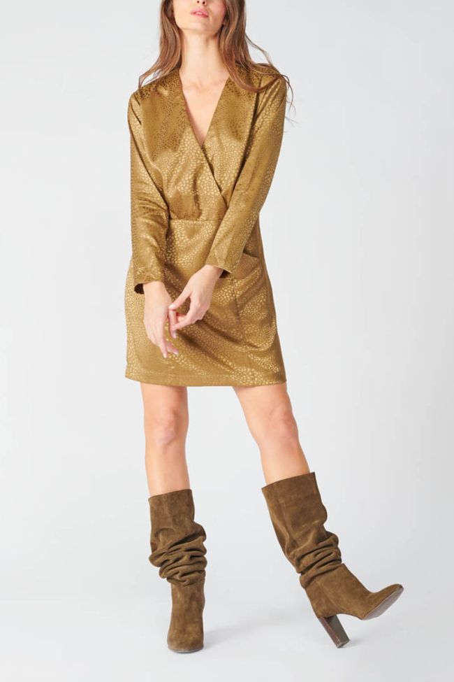 Robe Baz en jacquard doré