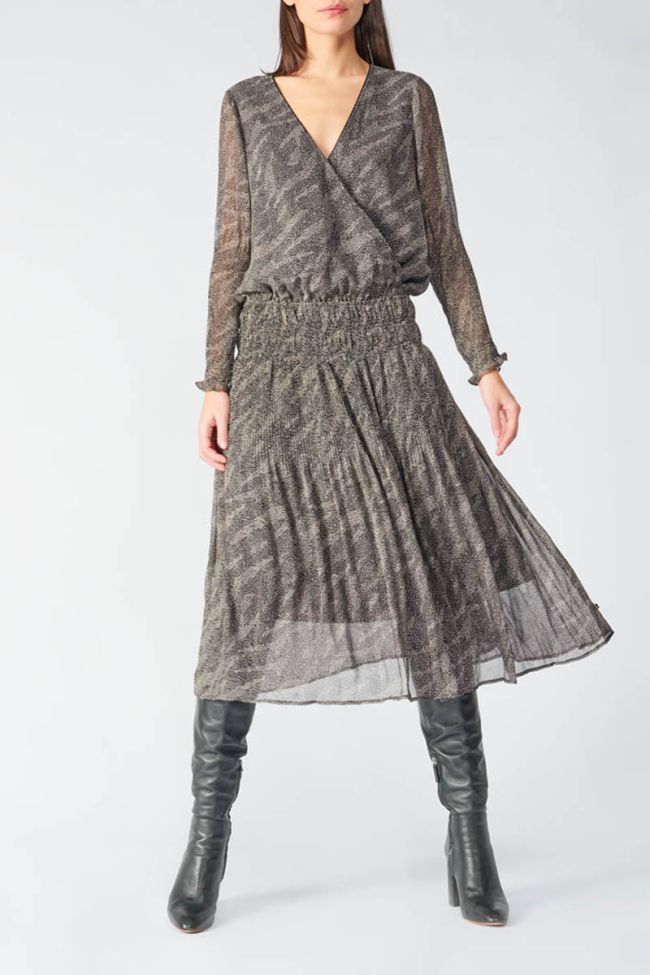 Robe longue Bereni à motif animalier