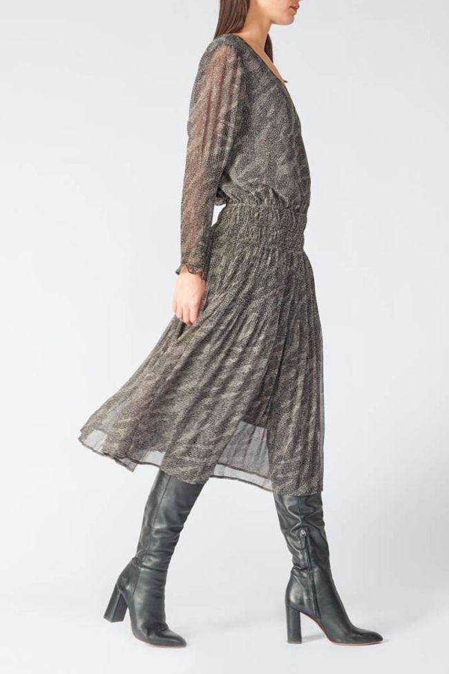 Robe longue Bereni à motif animalier