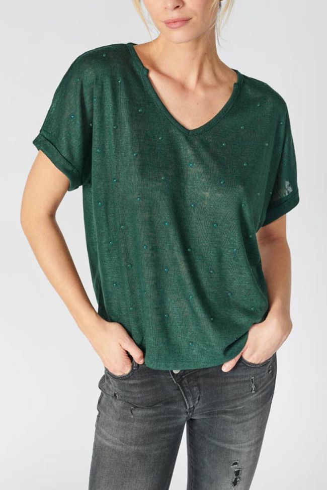 T-shirt Bijou vert sapin