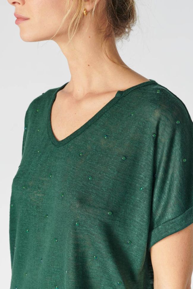 T-shirt Bijou vert sapin