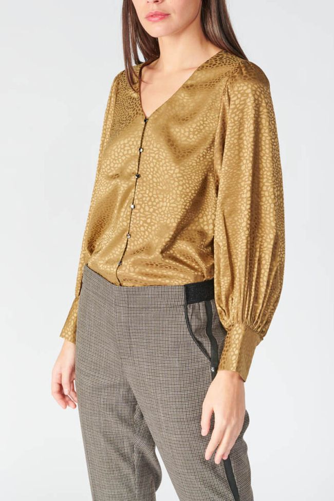 Blouse Capria en jacquard doré 