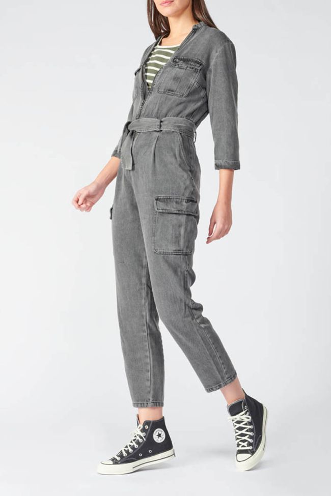 Combinaison pantalon Chance en tencel gris