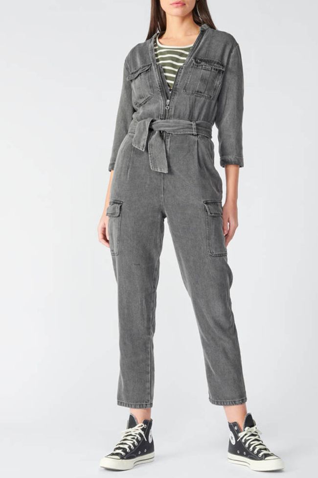Combinaison pantalon Chance en tencel gris