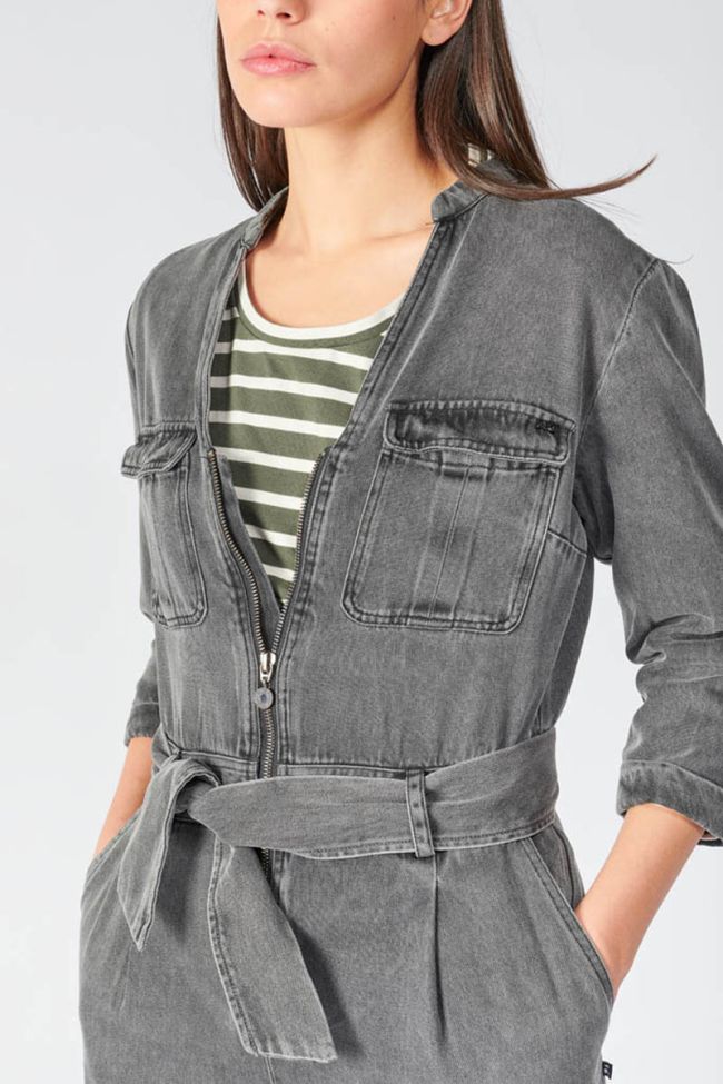 Combinaison pantalon Chance en tencel gris