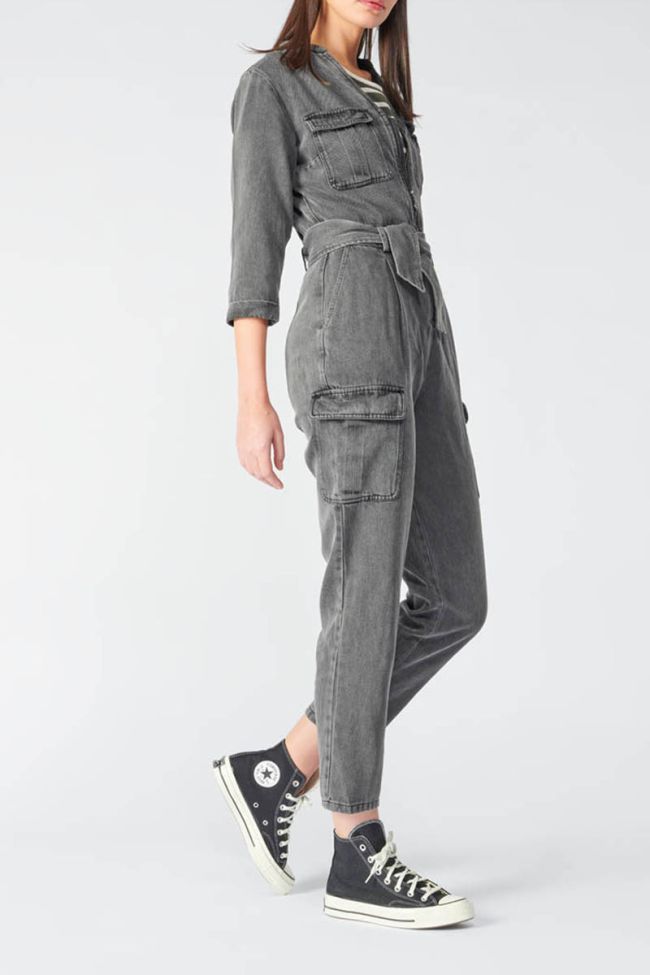 Combinaison pantalon Chance en tencel gris