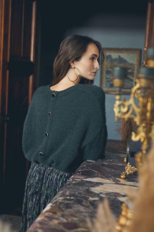 Pull Daisy vert bouteille