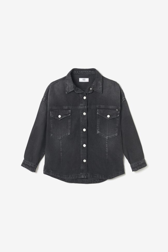 Veste Eliza en jeans noir délavé