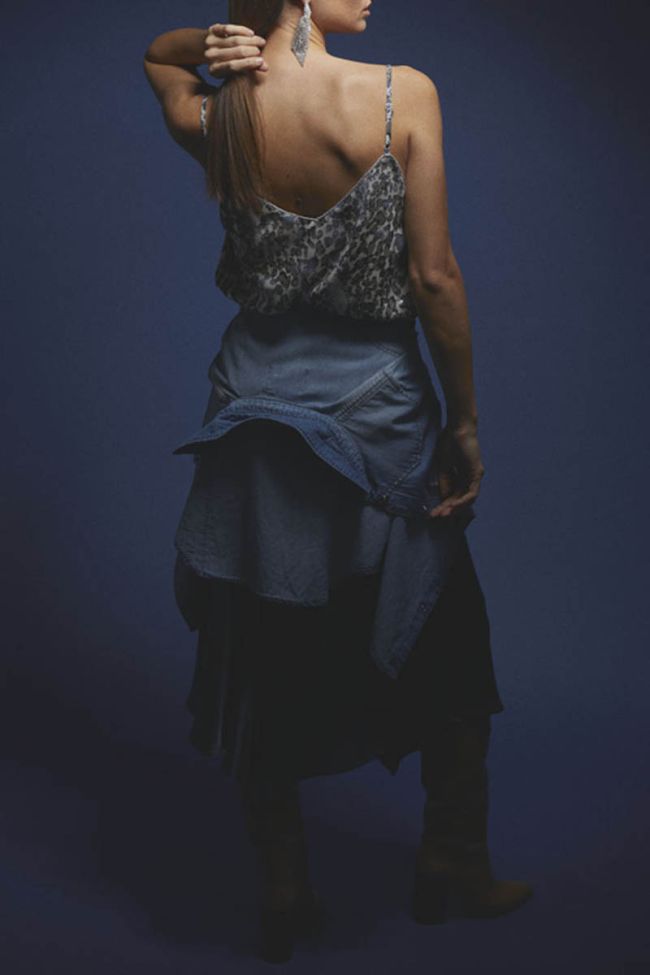 Caraco Empire à motif animalier