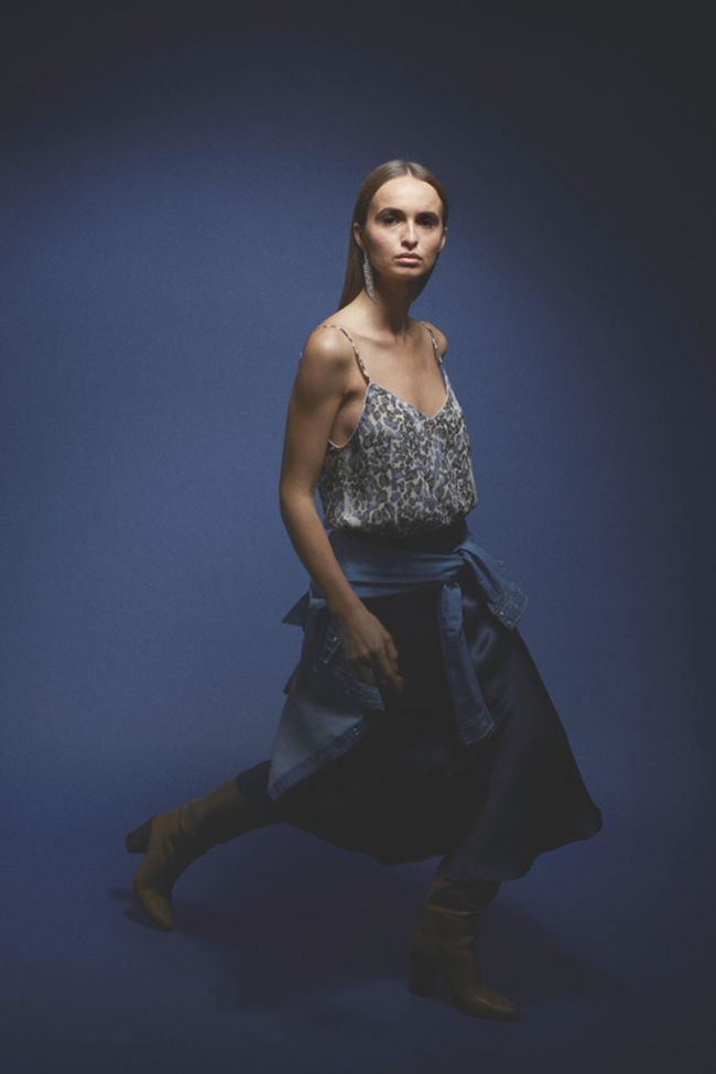 Caraco Empire à motif animalier