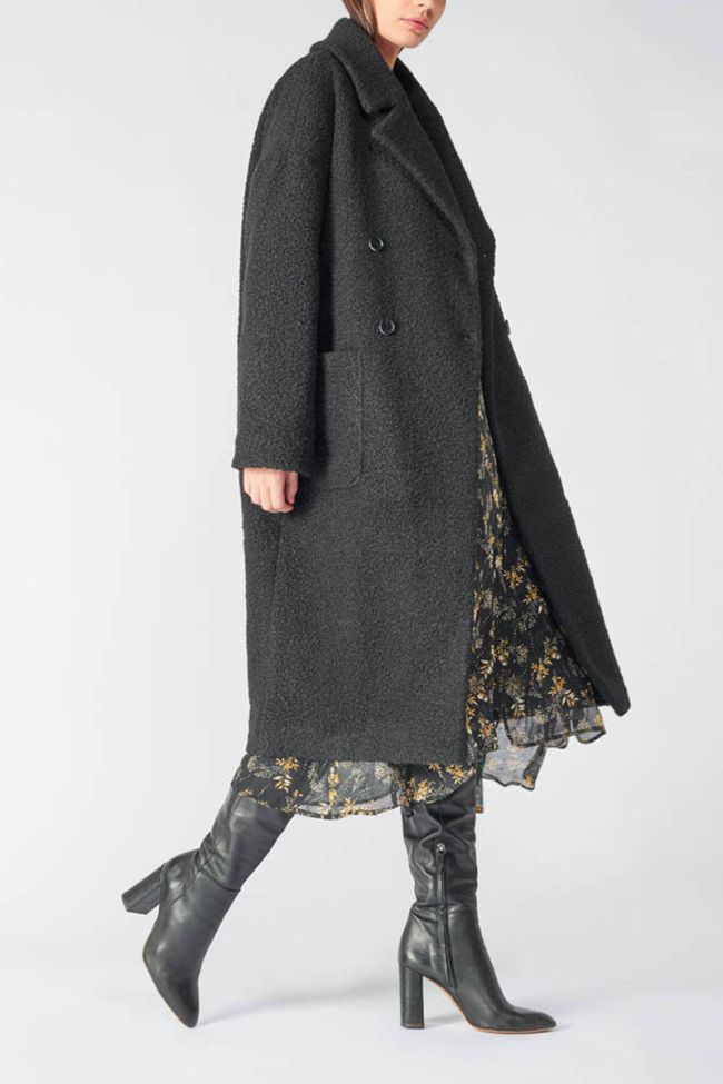 Manteau long Eva noir