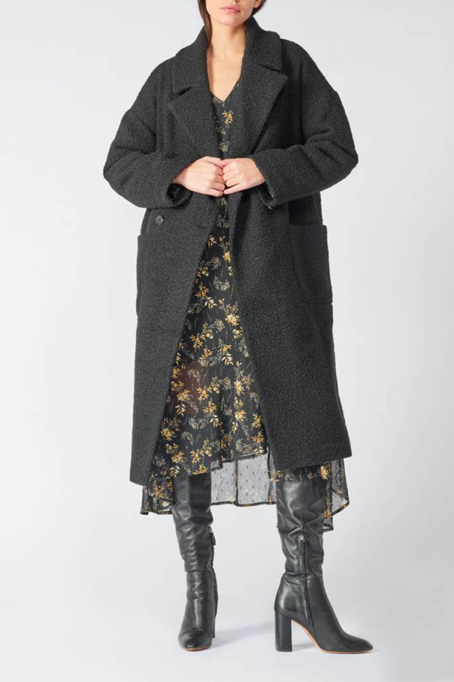 Manteau long Eva noir