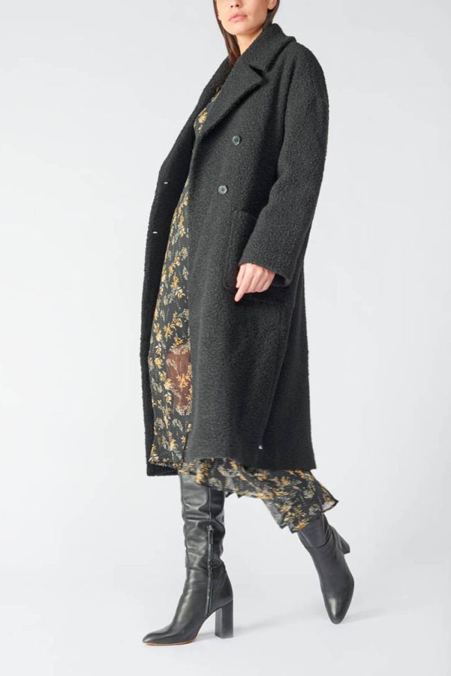 Manteau long Eva noir