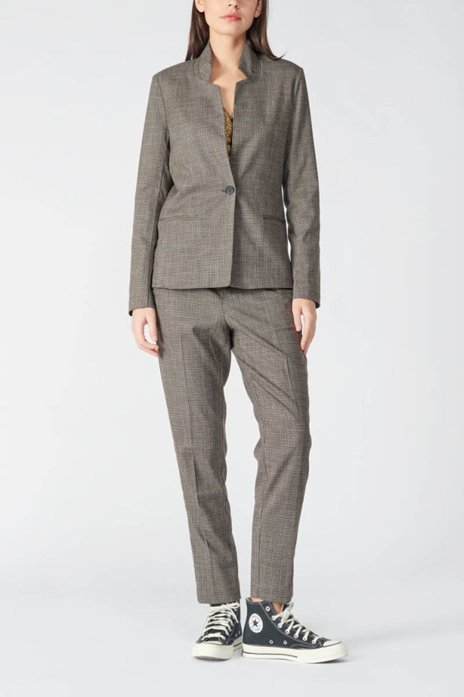 Veste blazer Great marron à carreaux