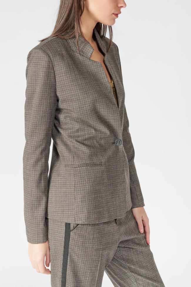 Veste blazer Great marron à carreaux