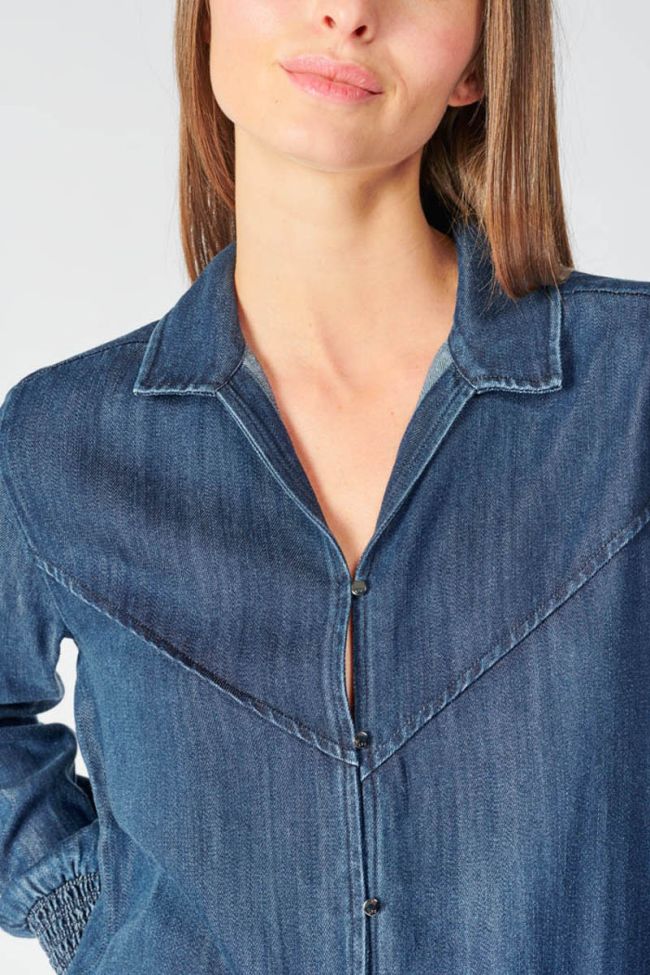 Chemise Heather en tencel bleu