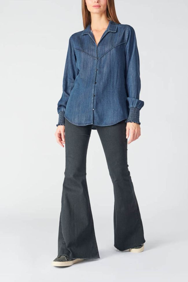 Chemise Heather en tencel bleu