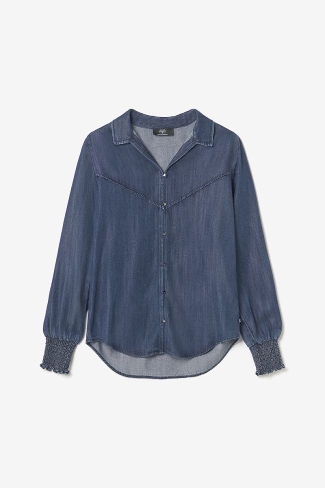 Chemise Heather en tencel bleu