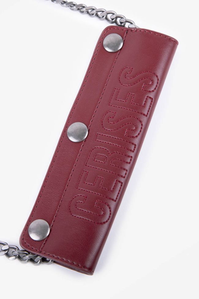 Mini sac à bandoulière Jade bordeaux plissé