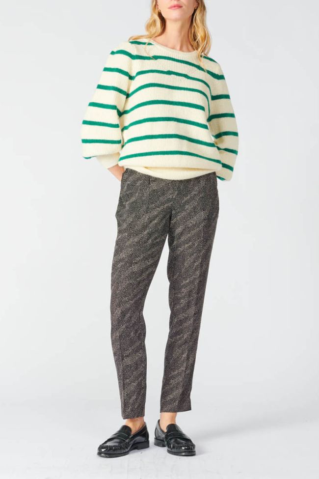 Pull Jordan écru à rayures