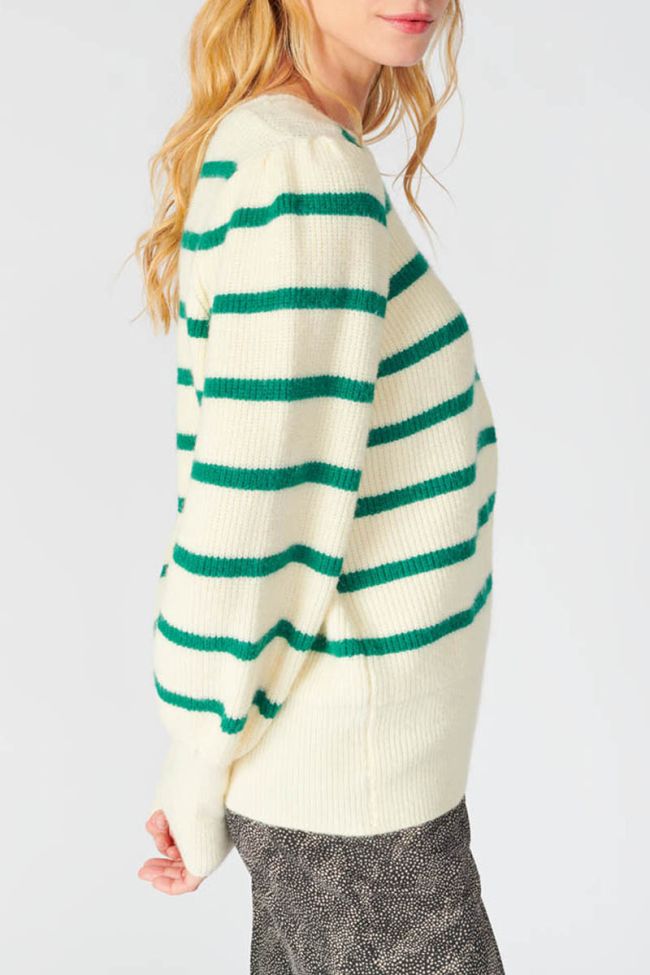 Pull Jordan écru à rayures
