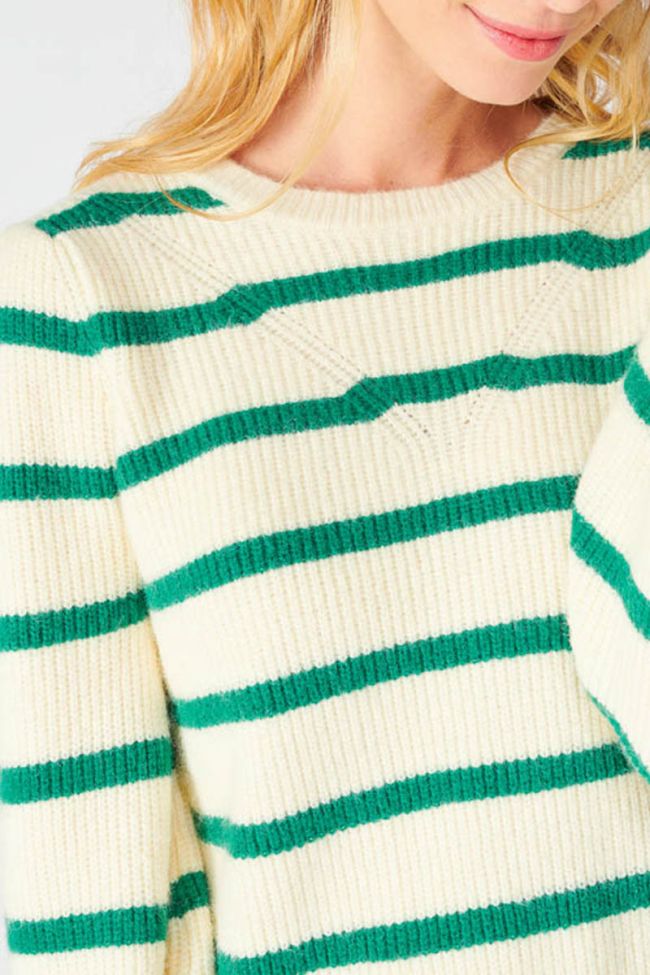 Pull Jordan écru à rayures