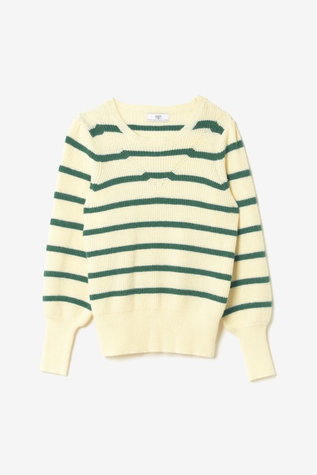 Pull Jordan écru à rayures
