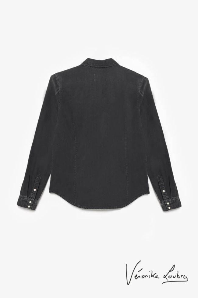Chemise en jeans Josy noire by Véronika Loubry