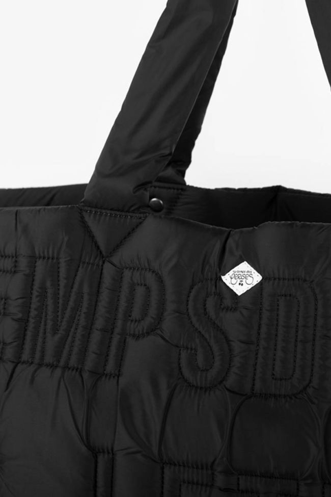 Sac cabas matelassé Luna noir
