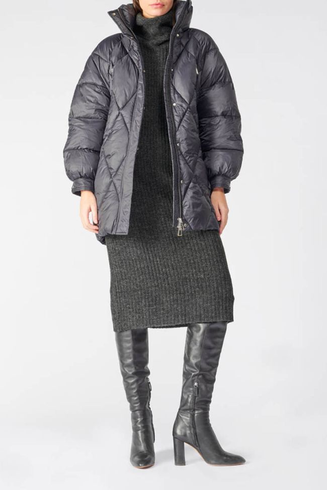 Robe pull longue Marimet gris foncé chiné