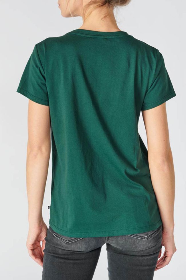 T-shirt Oulia vert sapin imprimé