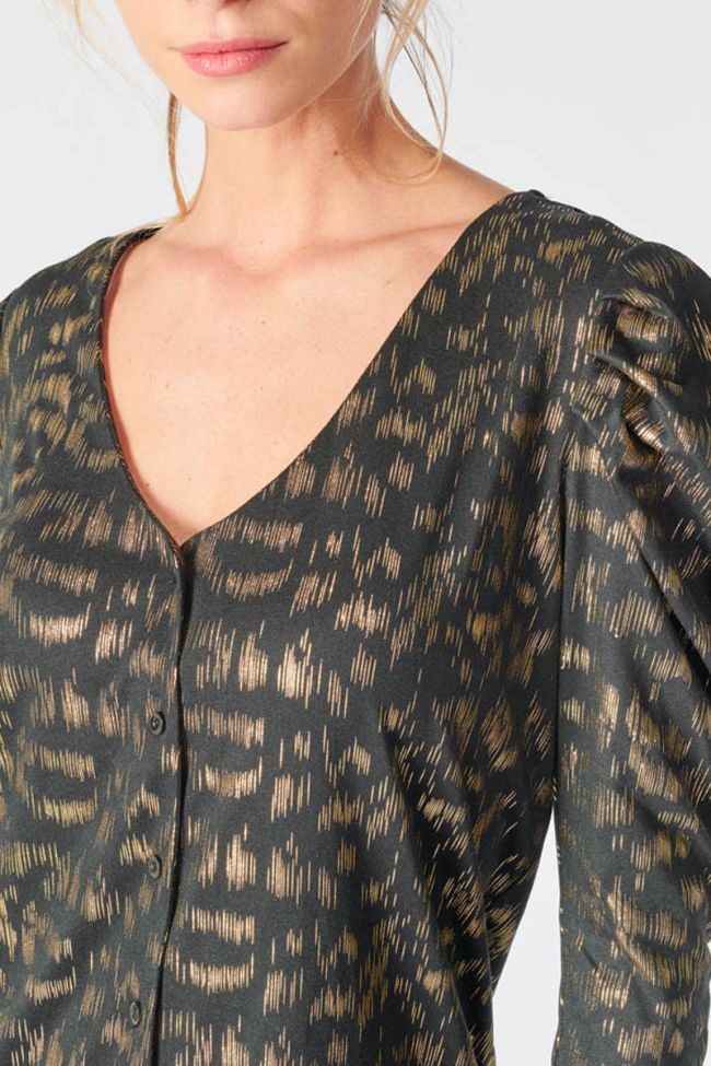 Blouse Preston noire et dorée
