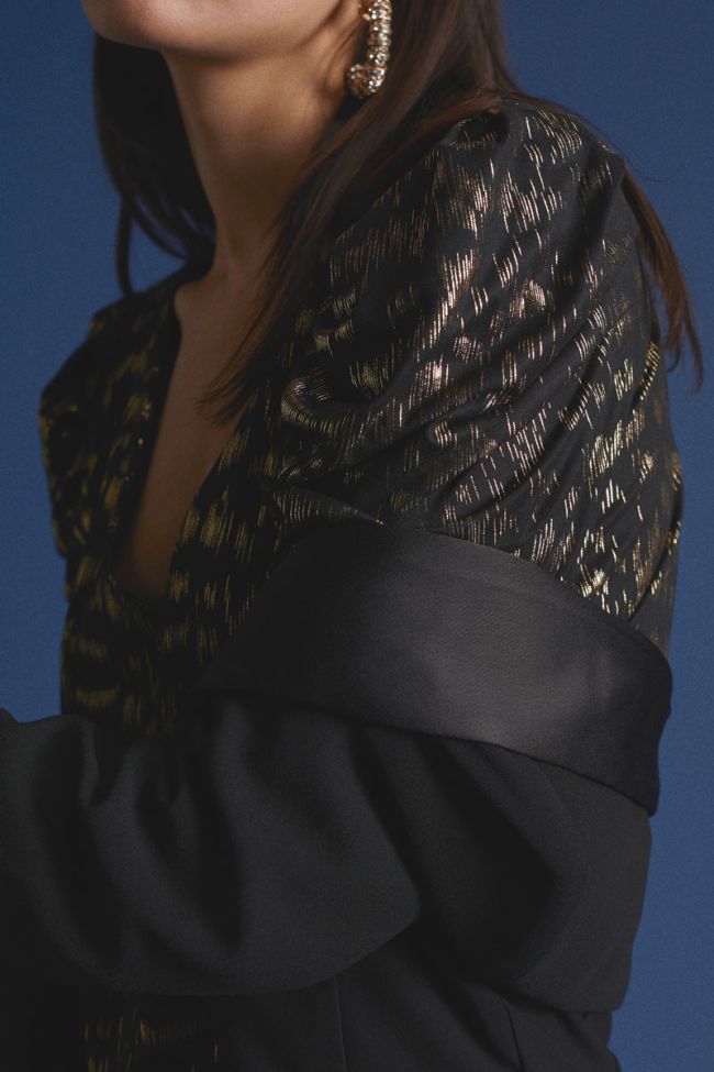 Blouse Preston noire et dorée