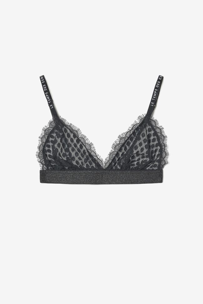 Soutien-gorge triangle Sage à dentelle noire